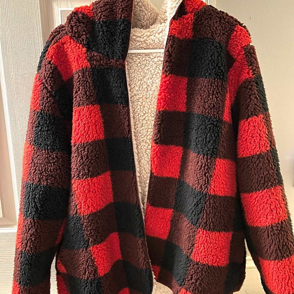 Fuzzy cardigan, size small,